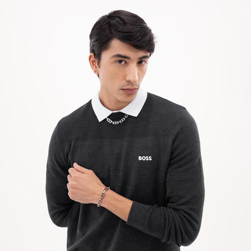 Main Image 4 of BOSS Kode Men's Stainless Steel 7.5" HB Chain Bracelet