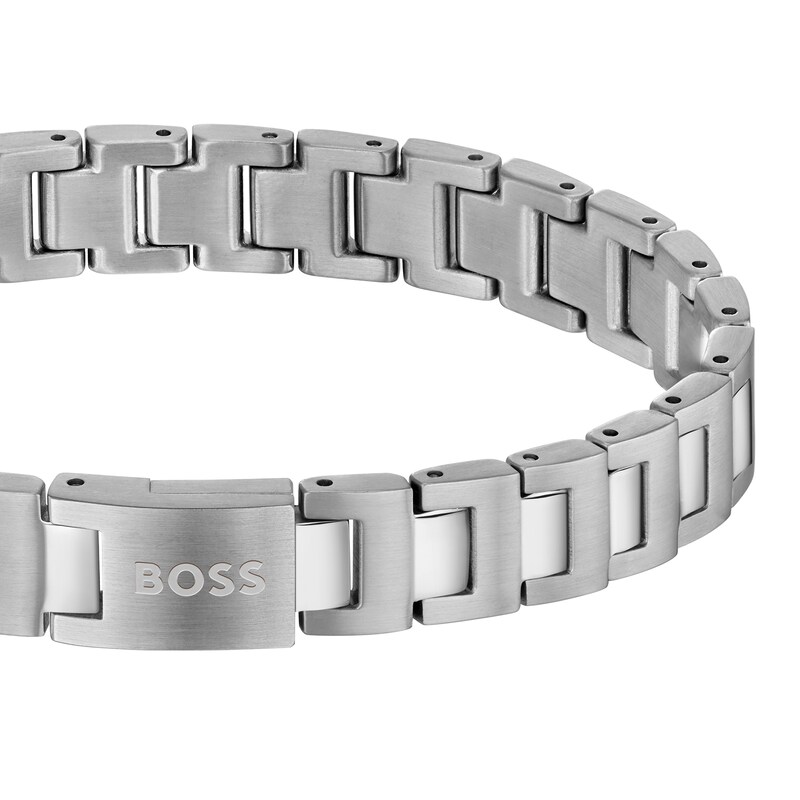 Main Image 2 of BOSS Candor Men's Stainless Steel 7.5" Linked Bracelet