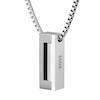 Thumbnail Image 1 of BOSS Candor Men's Stainless Steel 24" Rectangle Pendant Necklace