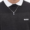 Thumbnail Image 5 of BOSS Candor Men's Stainless Steel 24" Rectangle Pendant Necklace