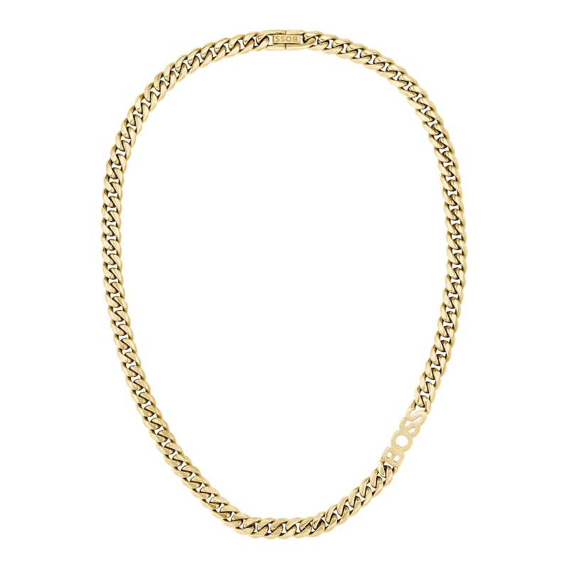 Main Image 2 of BOSS Kassy Men's Gold IP 20" Curb Chain Necklace
