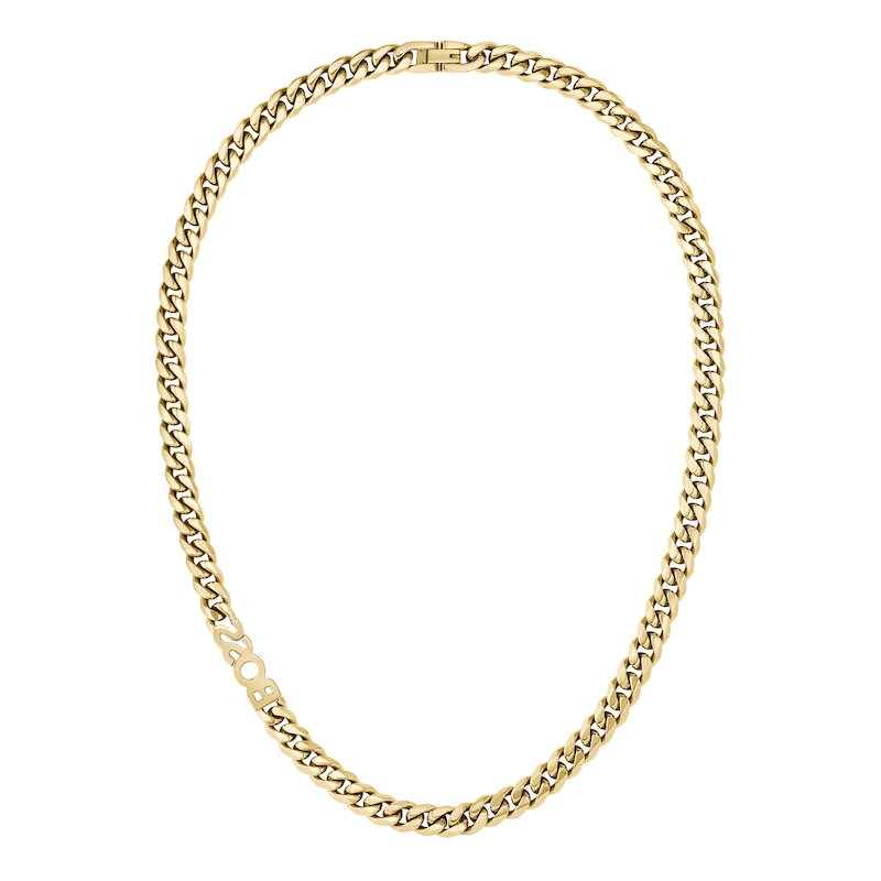 Main Image 3 of BOSS Kassy Men's Gold IP 20" Curb Chain Necklace