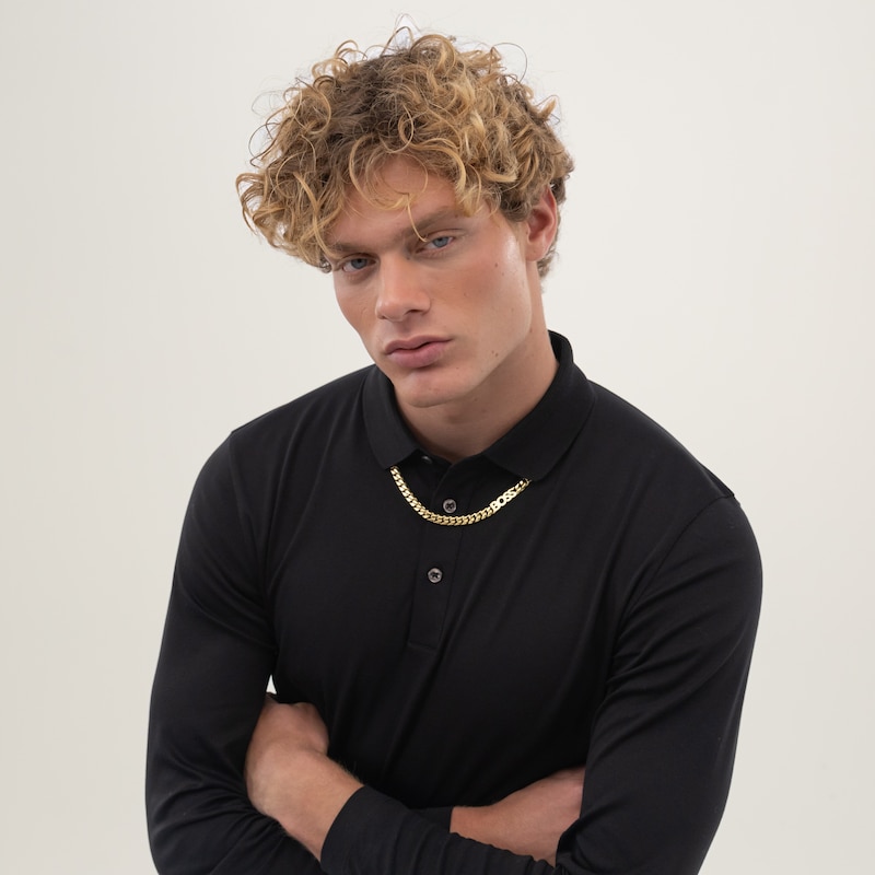 Main Image 5 of BOSS Kassy Men's Gold IP 20" Curb Chain Necklace