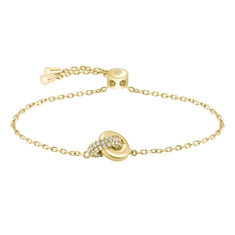 Main Image 2 of BOSS Live Precious Gold IP 6.9" Interlinking Circle Bolo Bracelet