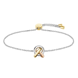BOSS Harmonie Women's Tri Tone 6+1" Bolo Bracelet