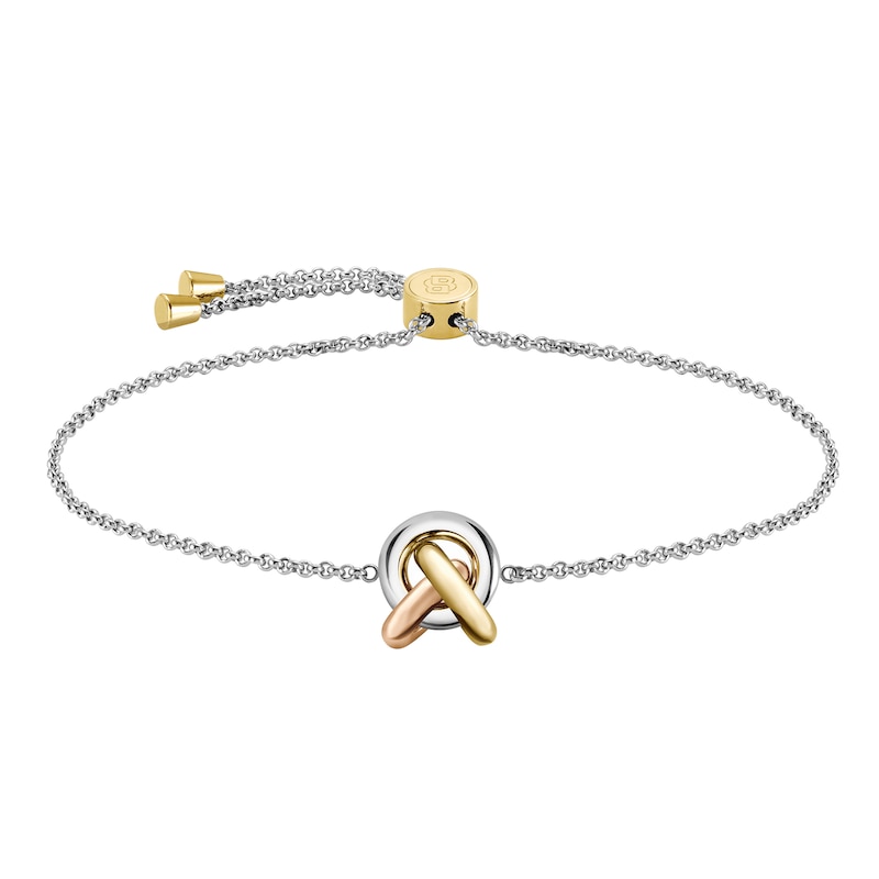 Main Image 2 of BOSS Harmonie Women's Tri Tone 6+1" Bolo Bracelet
