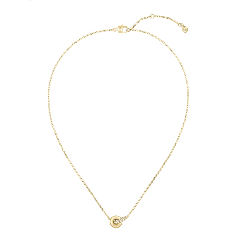 Main Image 2 of BOSS Live Precious Women's Gold IP Interlink Circle Pendant