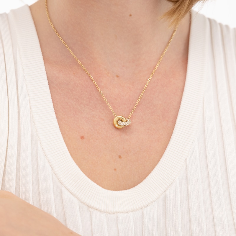 Main Image 4 of BOSS Live Precious Women's Gold IP Interlink Circle Pendant