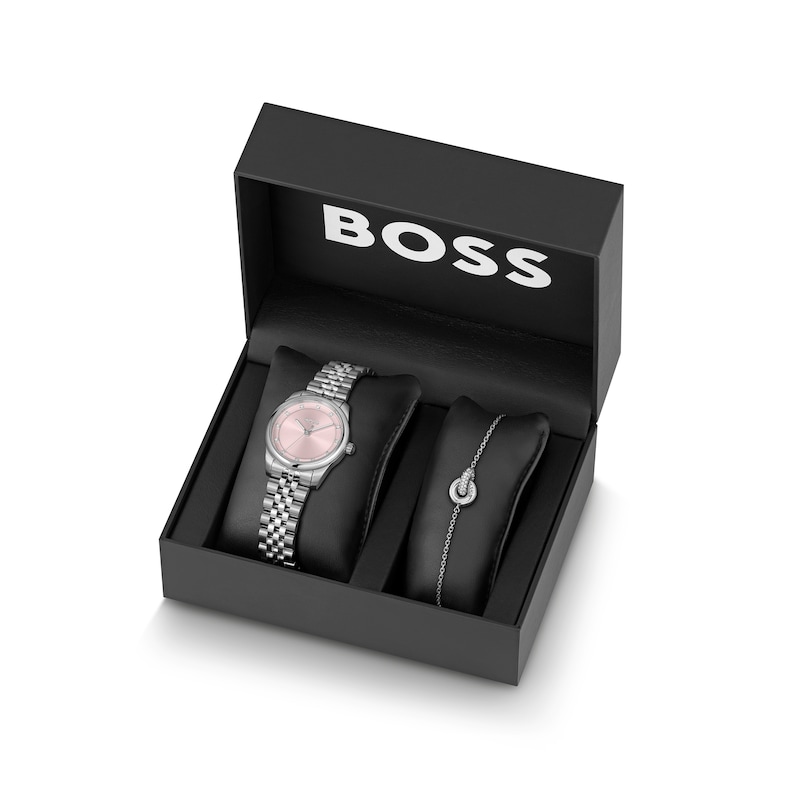 Main Image 2 of BOSS Graceful Stainless Steel Watch & Live Precious Bracelet Crystal Gift Set