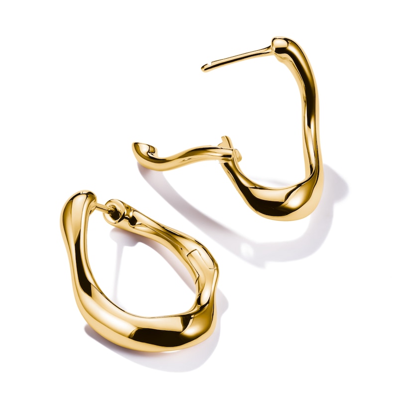 Main Image 2 of Thomas Sabo Fluid 18ct Yellow Gold Small Creoles Hoop Earrings