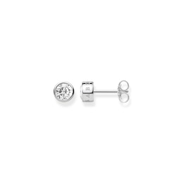 Thomas Sabo Sterling Silver Zirconia Bezel Stud Earrings