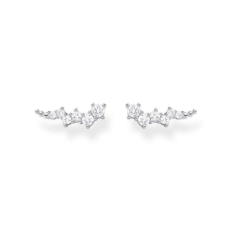 Main Image 1 of Thomas Sabo Sterling Silver & Zirconia Ear Climber Earrings