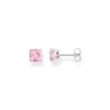 Thumbnail Image 1 of Thomas Sabo Heritage Sterling Silver Pink Zirconia Square Stud Earrings