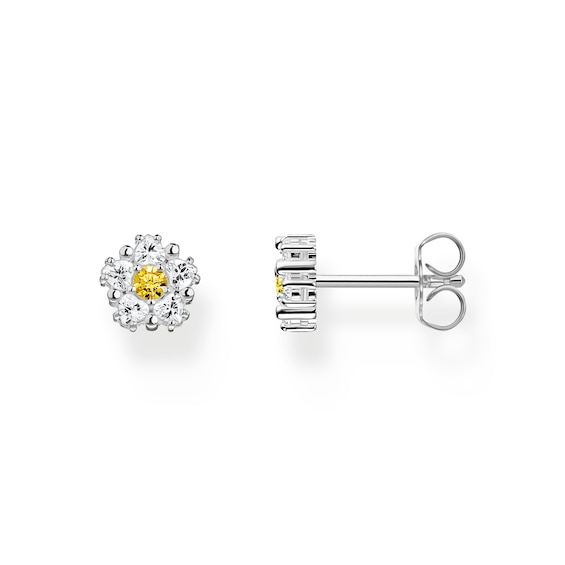 Thomas Sabo Sterling Silver Zirconia Small Daisy Stud Earrin
