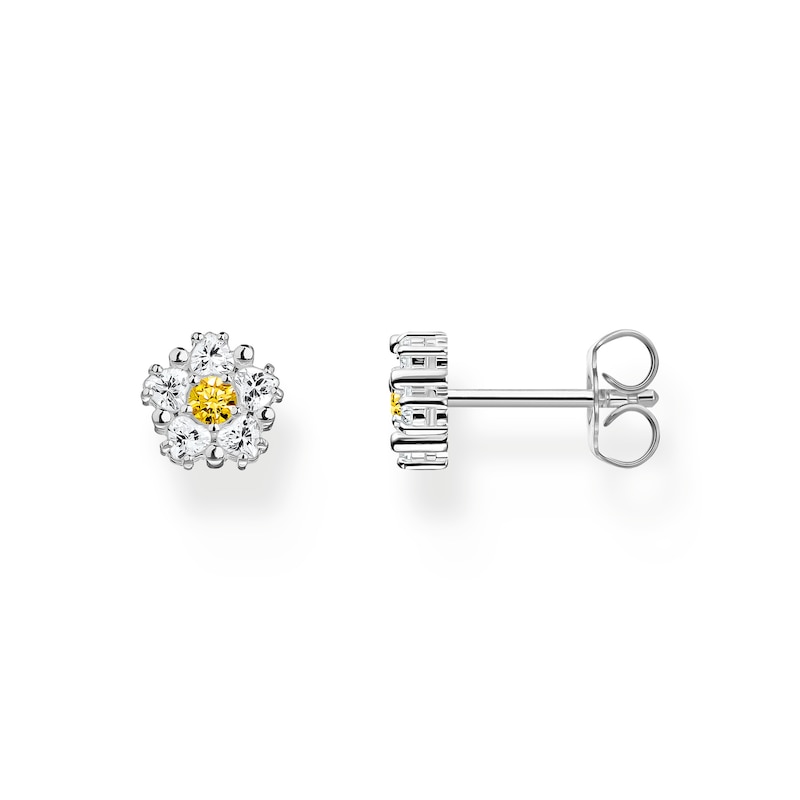 Main Image 1 of Thomas Sabo Sterling Silver Zirconia Small Daisy Stud Earrings
