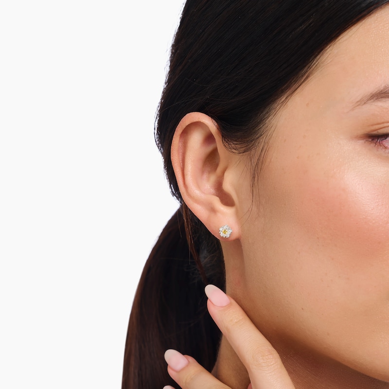 Main Image 2 of Thomas Sabo Sterling Silver Zirconia Small Daisy Stud Earrings