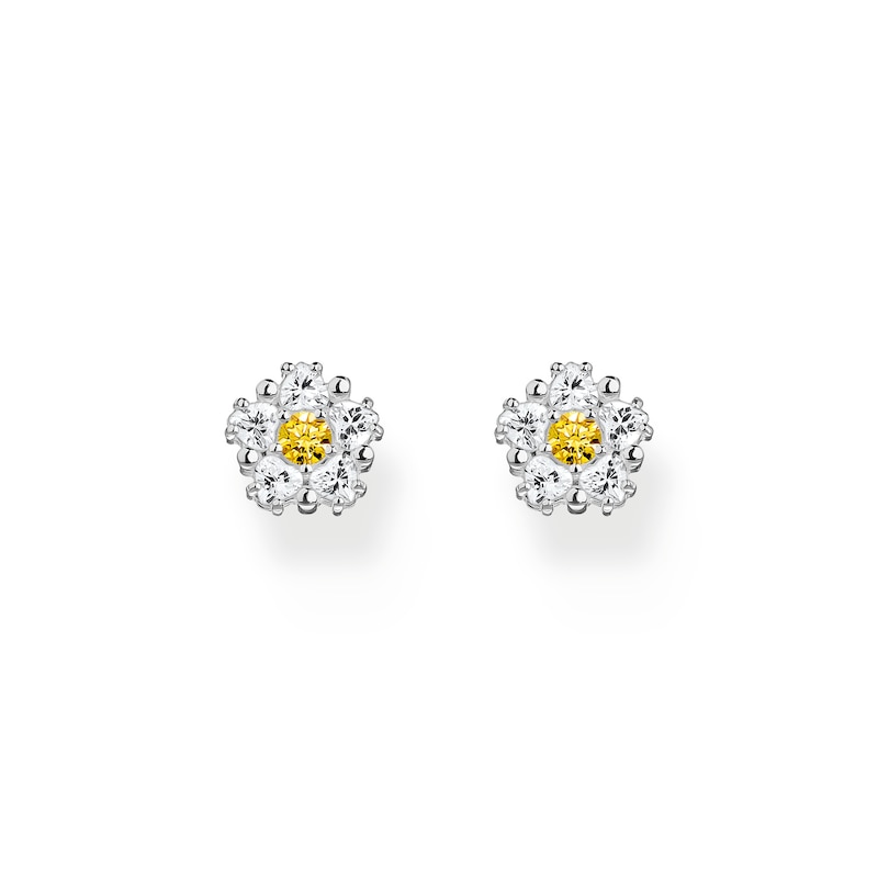 Main Image 3 of Thomas Sabo Sterling Silver Zirconia Small Daisy Stud Earrings