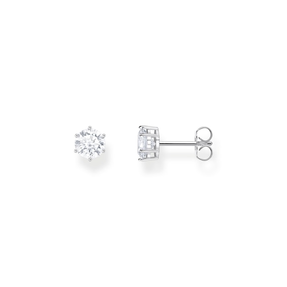 Thomas Sabo Sterling Silver and Zirconia Round Stud Earrings