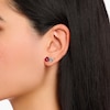 Thumbnail Image 2 of Thomas Sabo Romance Sterling Silver & Red Enamel Rose Style Stud Earrings