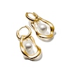 Thumbnail Image 3 of Thomas Sabo Bold Elegance 18ct Yellow Gold Plated Pearl Hoop Earrings