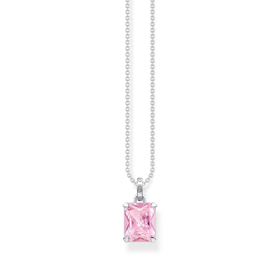 Thomas Sabo Heritage Sterling Silver and Pink Zirconia Neckl