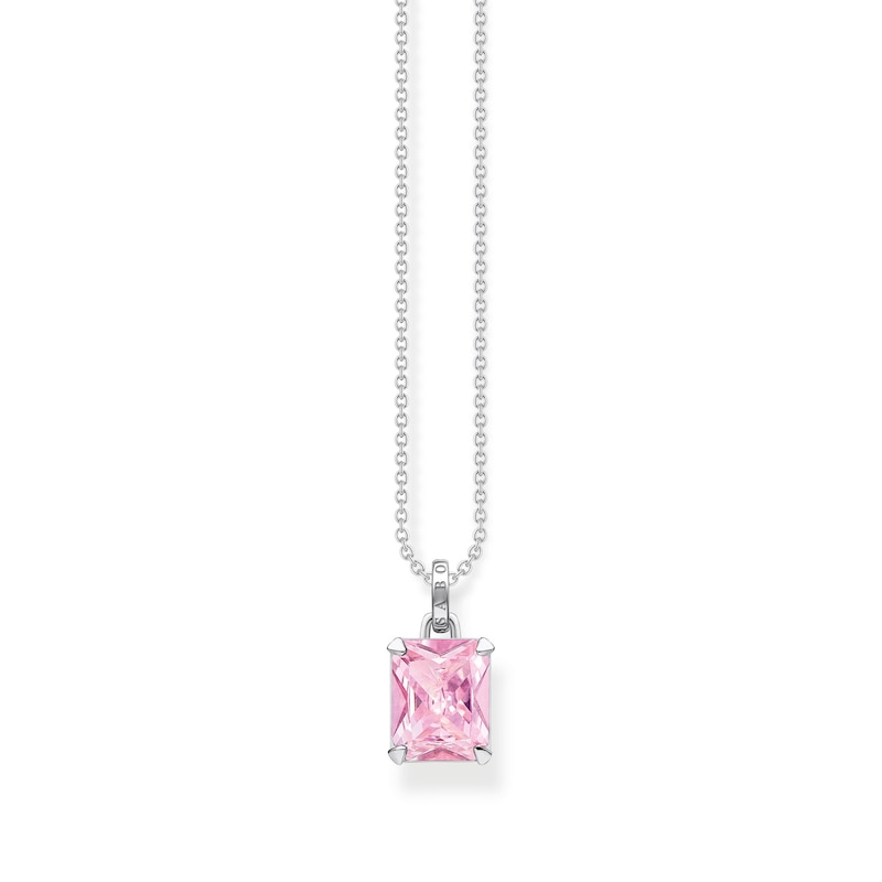 Main Image 1 of Thomas Sabo Heritage Sterling Silver & Pink Zirconia Necklace