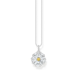 Thomas Sabo Daisy Sterling Silver Flower Pendant Necklace