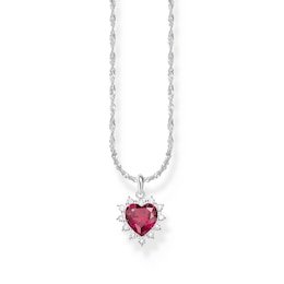 Thomas Sabo Romance Sterling Silver Heart Shaped Pendant Necklace
