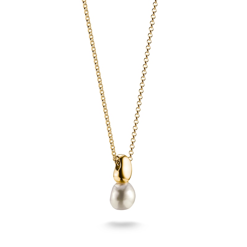 Main Image 1 of Thomas Sabo Bold Elegance 18ct Yellow Gold Plated Cultured Freshwater Pearl Drop Necklace