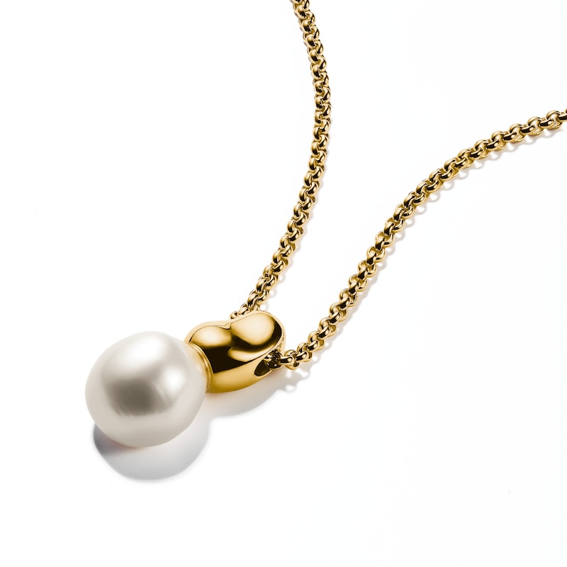 Main Image 3 of Thomas Sabo Bold Elegance 18ct Yellow Gold Plated Cultured Freshwater Pearl Drop Necklace