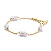 Thumbnail Image 1 of Thomas Sabo 18ct Yellow Gold Plated Cultured Freshwater Pearl Station Bracelet