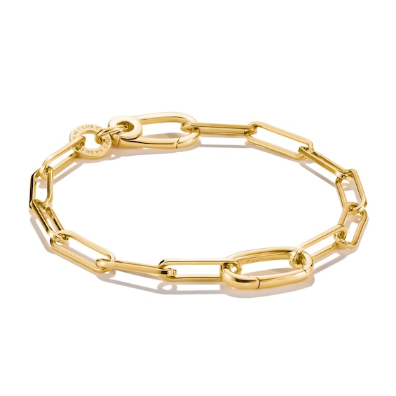 Women's Thomas Sabo Paper Link 18Ct Yellow Gold Plated Connect Charm Bracelet