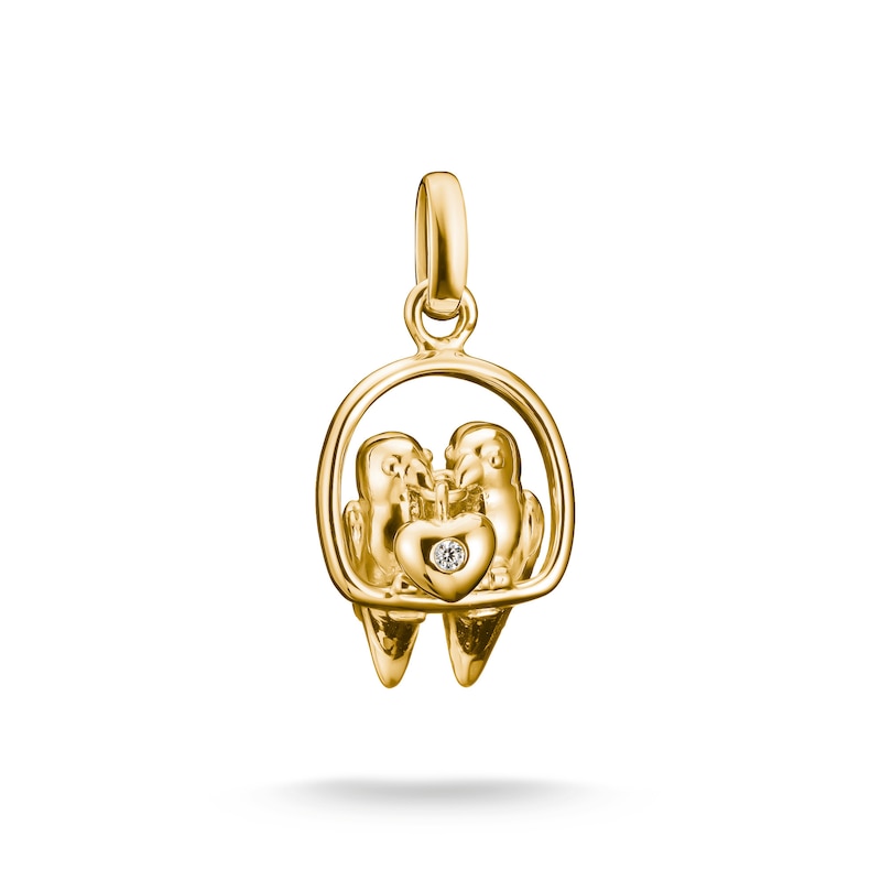 Main Image 1 of Thomas Sabo 18ct Yellow Gold Plated Lovebird Charm