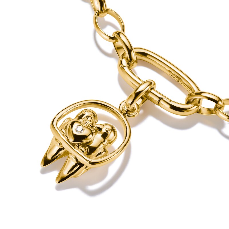Main Image 2 of Thomas Sabo 18ct Yellow Gold Plated Lovebird Charm