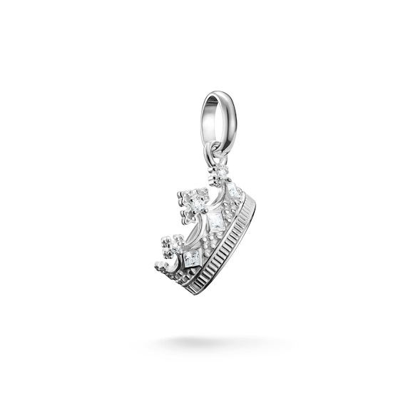 Women's Thomas Sabo Sterling Silver Zirconia Crown Charm