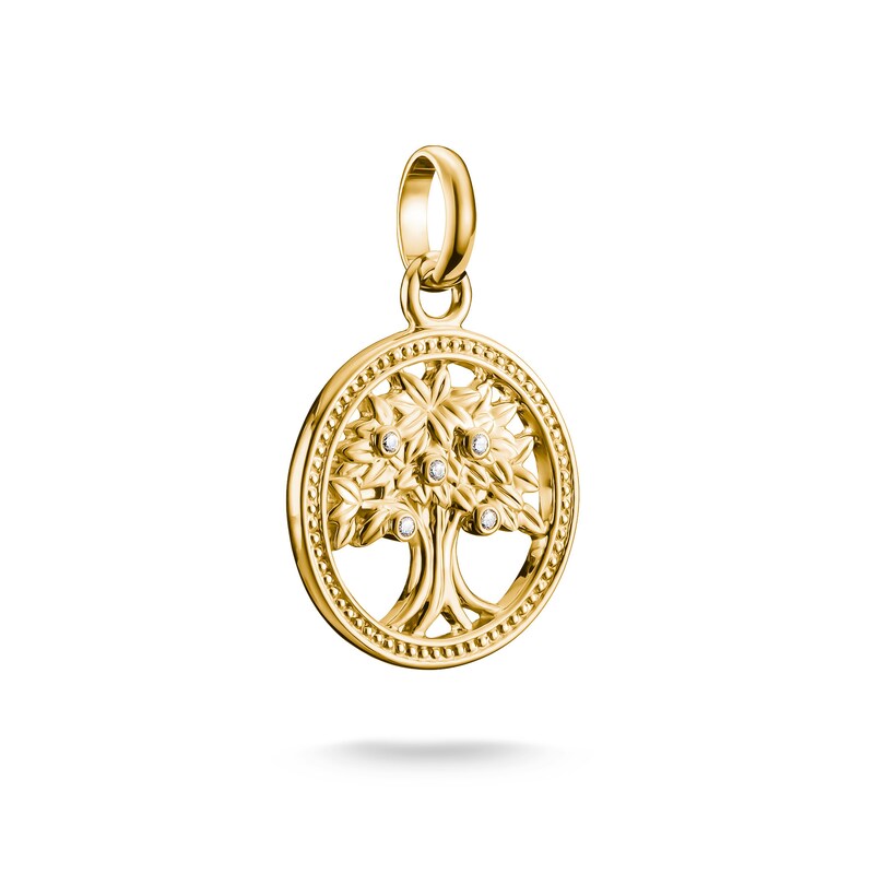 Main Image 1 of Thomas Sabo 18ct Yellow Gold Plated Tree of Love Charm