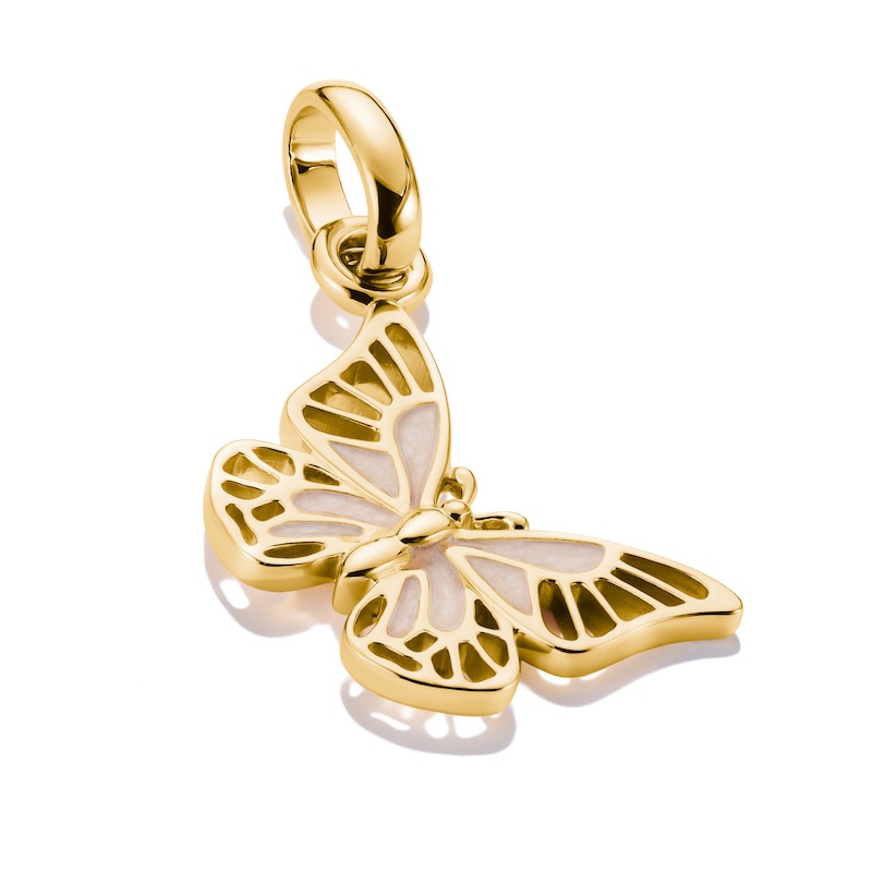Main Image 2 of Thomas Sabo 18ct Yellow Gold Plated & Enamel Butterfly Connect Charm