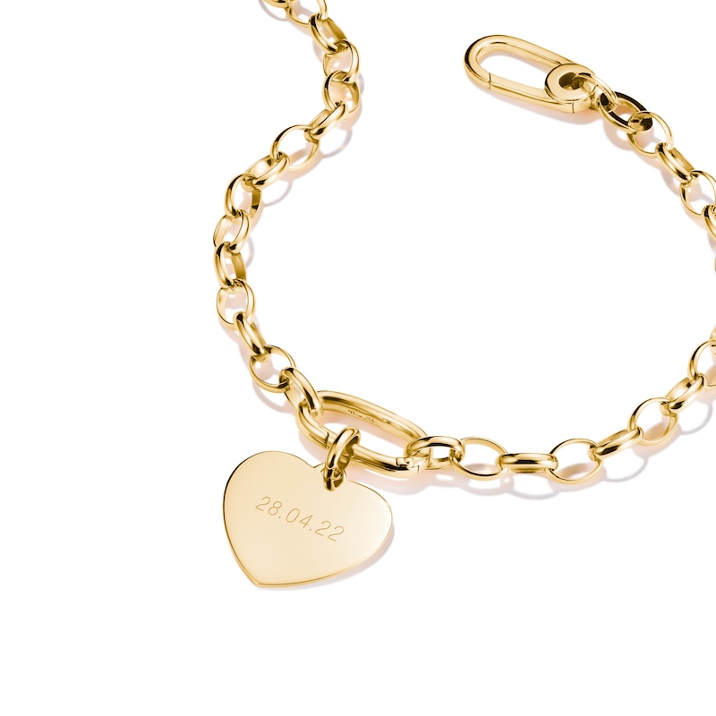 Main Image 2 of Thomas Sabo 18t Yellow Gold Plated Large Heart Connect Charm
