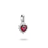 Thumbnail Image 1 of Thomas Sabo Sterling Silver Lab Grown Ruby Heart Shaped Connect Charm