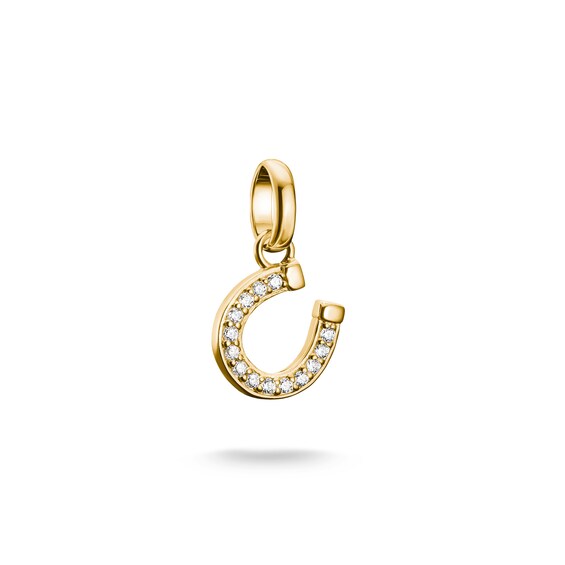 Women's Thomas Sabo 18Ct Yellow Gold Plated Horseshoe Connect Charm