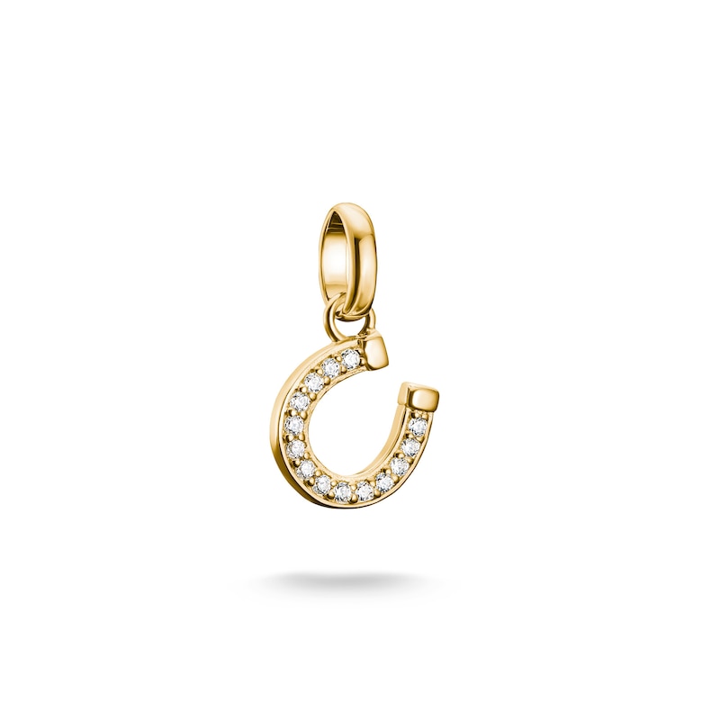 Main Image 1 of Thomas Sabo 18ct Yellow Gold Plated Horseshoe Connect Charm