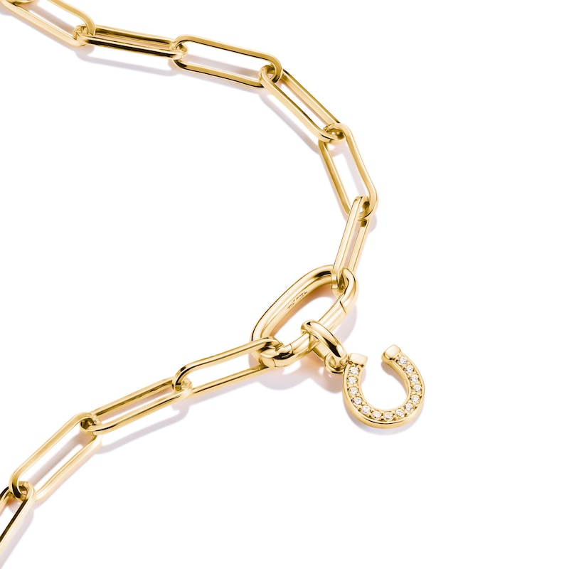 Main Image 2 of Thomas Sabo 18ct Yellow Gold Plated Horseshoe Connect Charm