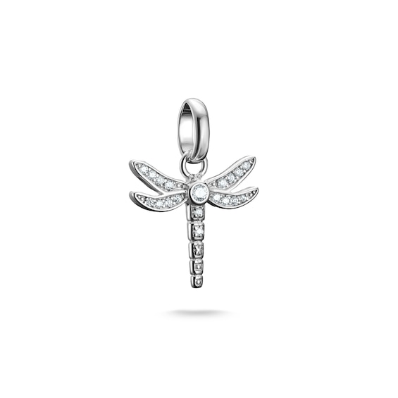 Women's Thomas Sabo Sterling Silver & Zirconia Dragonfly Connect Charm