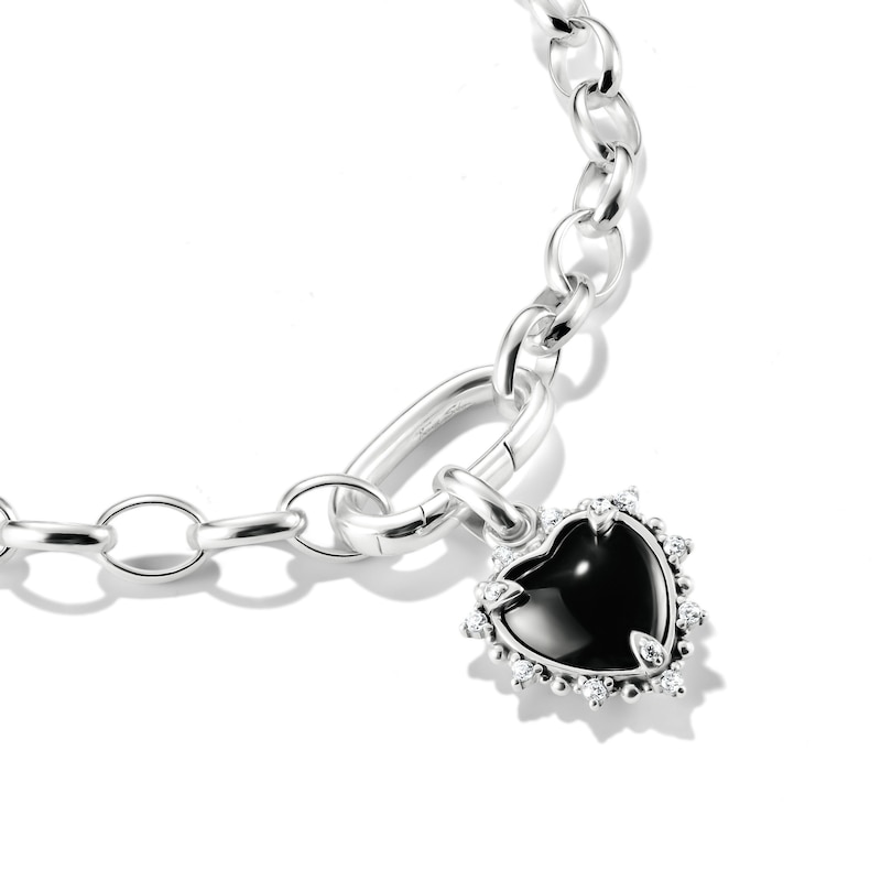 Main Image 2 of Thomas Sabo Vintage Sterling Silver & Zirconia Heart Connect Charm