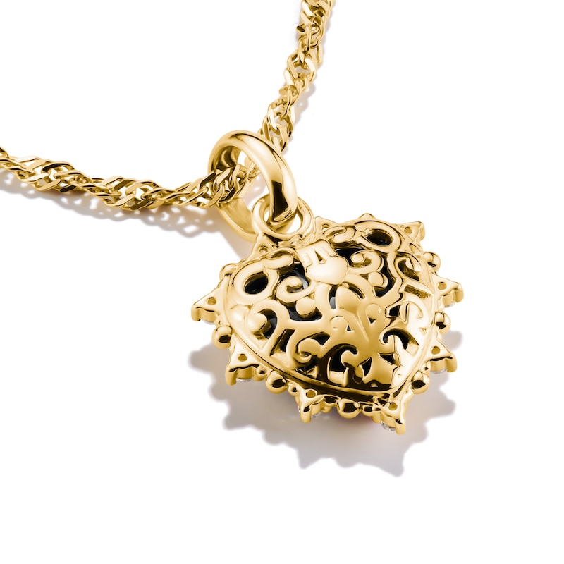 Main Image 3 of Thomas Sabo Vintage 18ct Yellow Gold Plated & Zirconia Heart Connect Charm