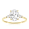 Thumbnail Image 1 of 9ct Yellow Gold & Cubic Zirconia Oval Shaped Trilogy Ring