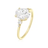 Thumbnail Image 2 of 9ct Yellow Gold & Cubic Zirconia Oval Shaped Trilogy Ring