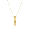 Thumbnail Image 1 of 9ct Yellow Gold Linear Textured Bar Pendant Necklace