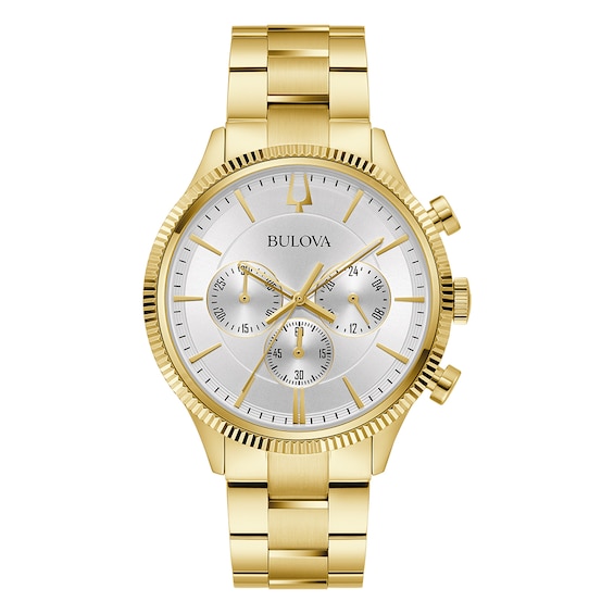 Men's Bulova Classic 42Mm Chronograph Gold Tone Bracelet Watch
