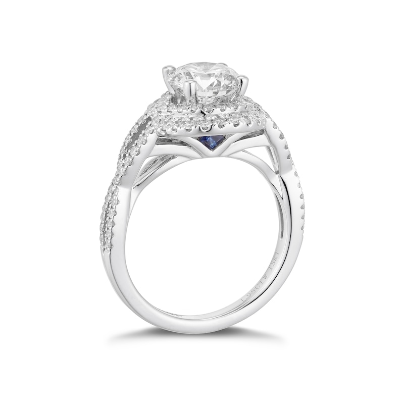 Vera Wang 18ct White Gold 1.95ct Total Diamond Halo Ring